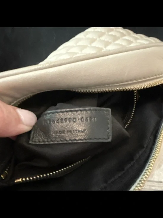 Saint Laurent Quilted Crossbody Bag in Cream Leather with YSL Monogram - Picture 11 of 11